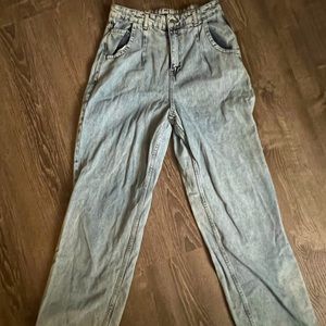Nasty Gal US 8 Light Wash Wide Leg Denim